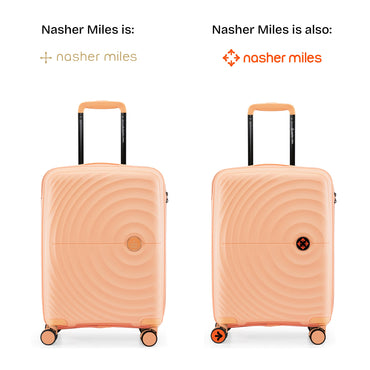 Nasher Miles Seattle Hard-Sided Polypropylene Cabin Luggage Peach 20 inch |55 Trolley Bag