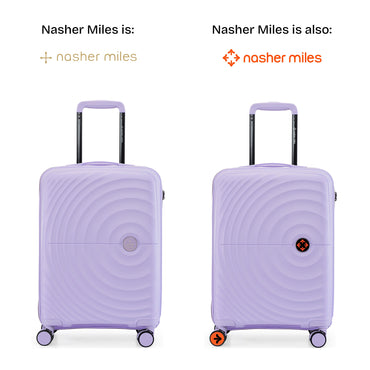 Nasher Miles Seattle Hard-Sided Polypropylene Cabin Luggage Pastel Purple 20 inch |55 Trolley Bag