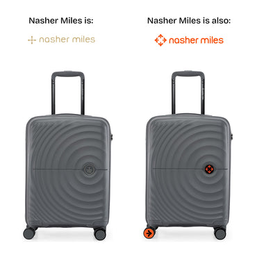 Nasher Miles Seattle Hard-Sided Polypropylene Cabin Luggage Grey 20 inch |55 Trolley Bag