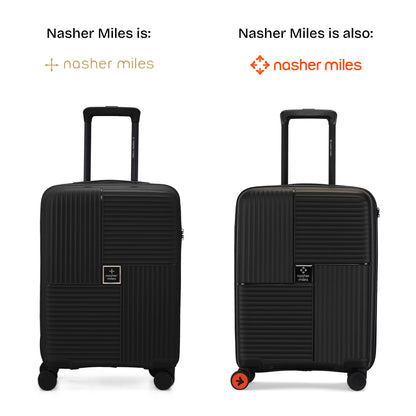 Nasher Miles Singapore Hard-Sided Polypropylene Cabin Luggage Black 20 inch |55 Trolley Bag