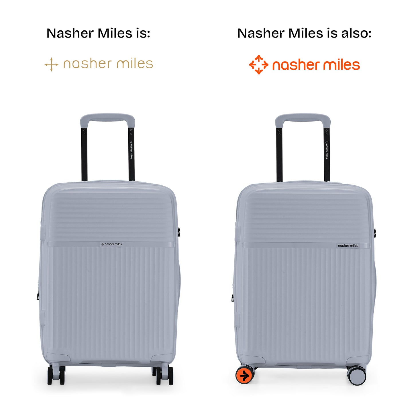Nasher Miles Krabi Expander Hard-Sided Polypropylene Cabin Luggage Grey 20 inch |55 Trolley Bag