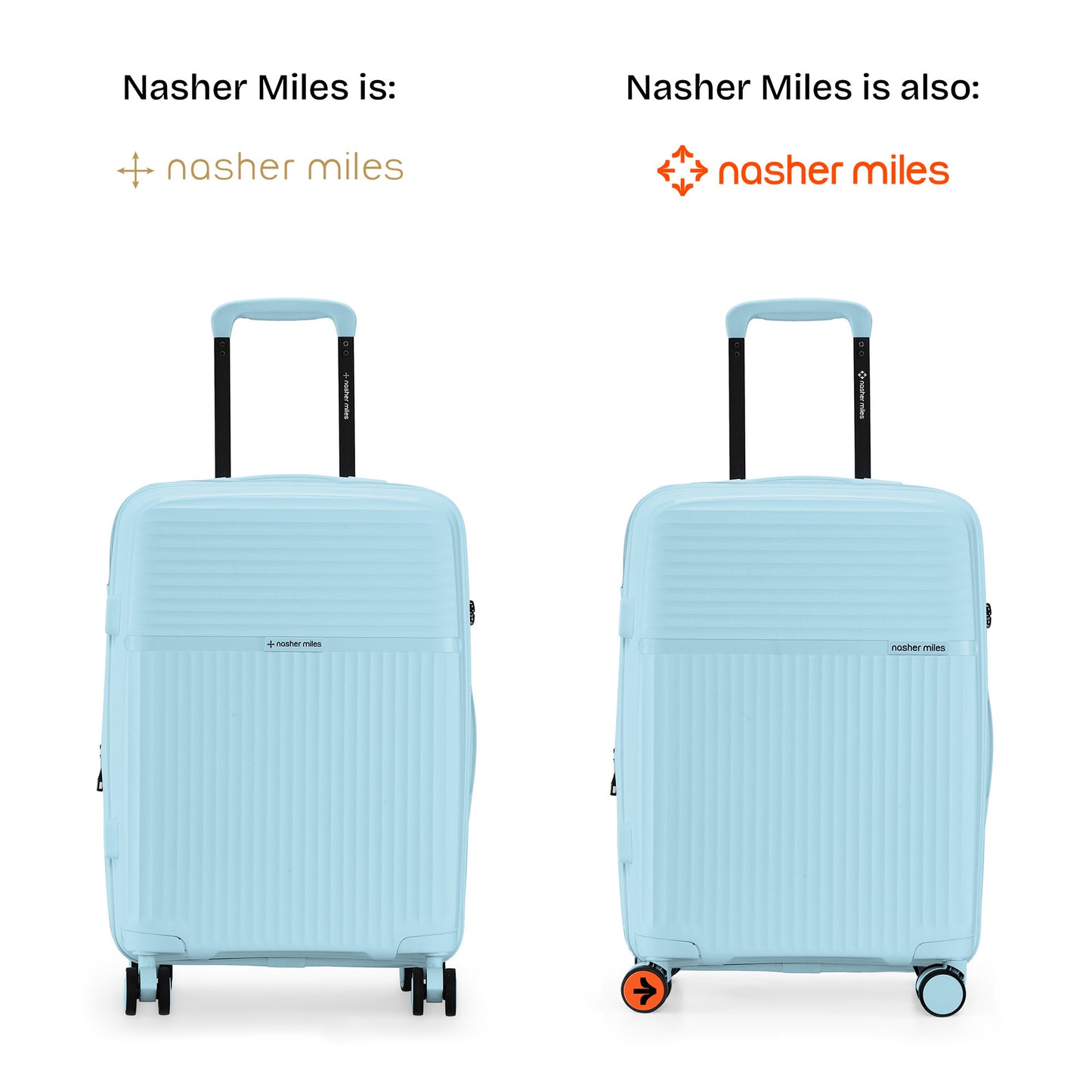 Nasher Miles Krabi Expander Hard-Sided Polypropylene Cabin Luggage Light Blue 20 inch |55 Trolley Bag
