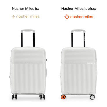 Nasher Miles Krabi Expander Hard-Sided Polypropylene Cabin Luggage White 20 inch |55 Trolley Bag