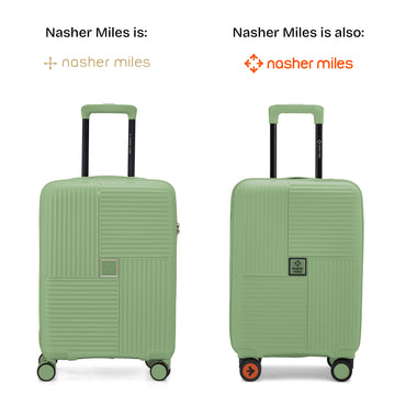 Nasher Miles Singapore Hard-Sided Polypropylene Cabin Luggage Avacado Green 20 inch |55 Trolley Bag