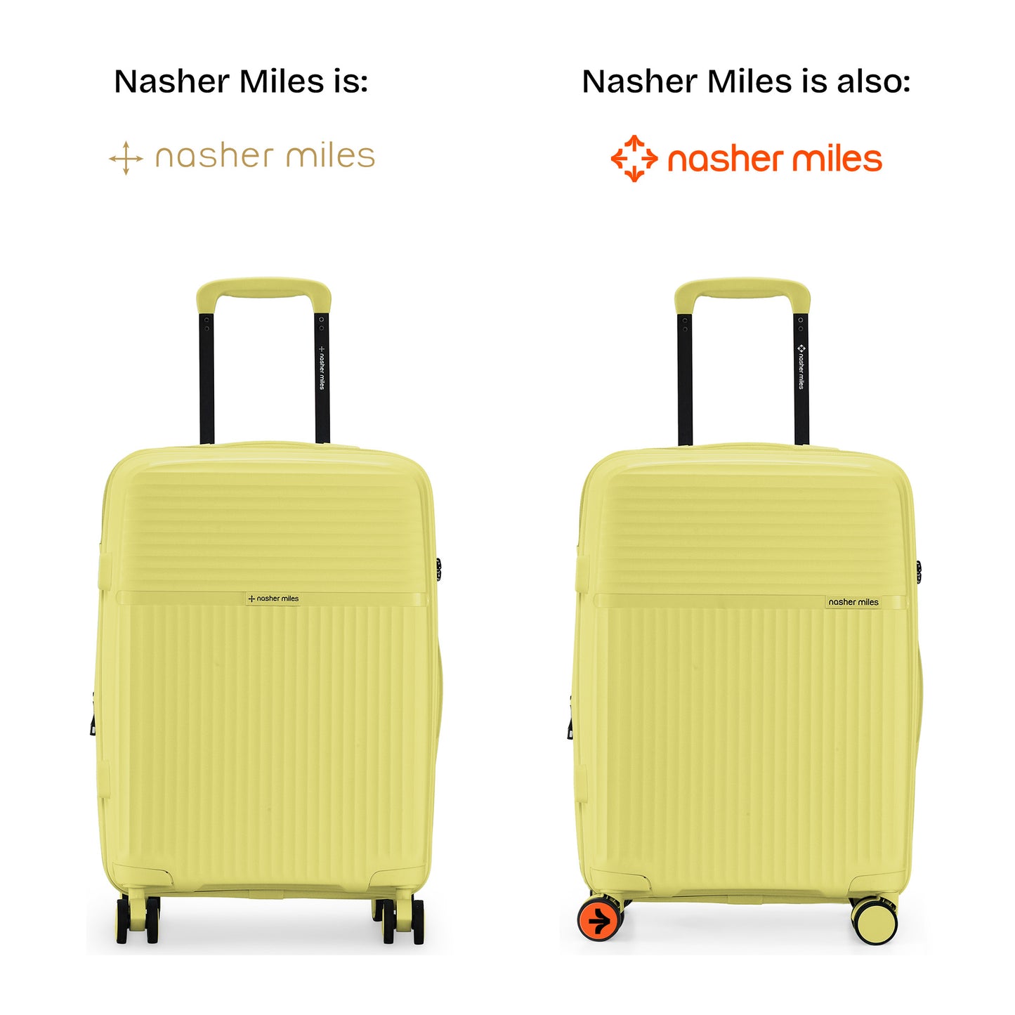 Nasher Miles Krabi Expander Hard-Sided Polypropylene Cabin Luggage Yellow 20 inch |55 Trolley Bag