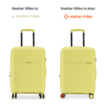 Nasher Miles Krabi Expander Hard-Sided Polypropylene Cabin Luggage Yellow 20 inch |55 Trolley Bag