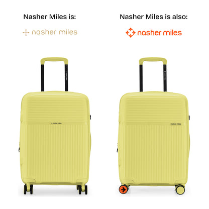 Nasher Miles Krabi Expander Hard-Sided Polypropylene Cabin Luggage Yellow 20 inch |55 Trolley Bag