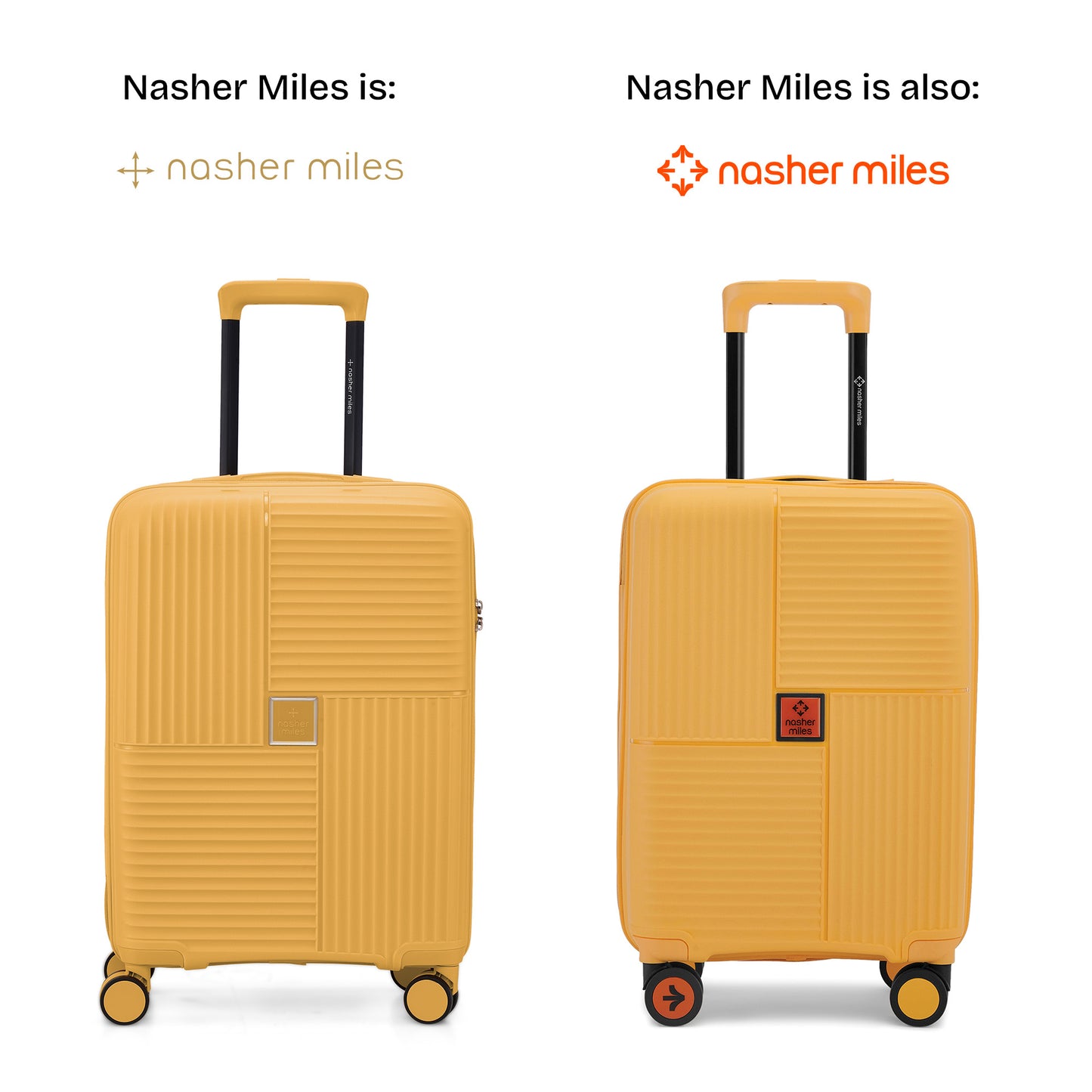 Nasher Miles Singapore Hard-Sided Polypropylene Cabin Luggage Yellow 20 inch |55 Trolley Bag