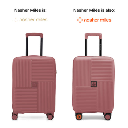Nasher Miles Singapore Hard-Sided Polypropylene Cabin Luggage Rose Gold 20 inch |55 Trolley Bag