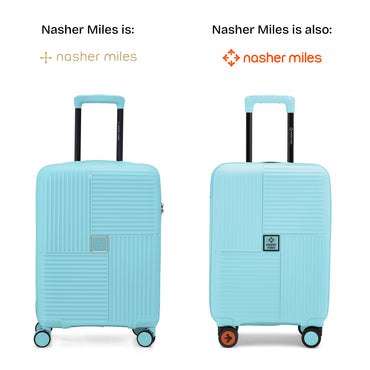 Nasher Miles Singapore Hard-Sided Polypropylene Cabin Luggage Light Blue 20 inch |55 Trolley Bag