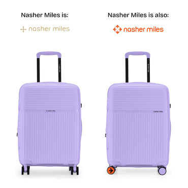Nasher Miles Krabi Expander Hard-Sided Polypropylene Cabin Luggage Pastel Purple 20 inch |55 Trolley Bag