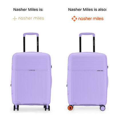 Nasher Miles Krabi Expander Hard-Sided Polypropylene Cabin Luggage Pastel Purple 20 inch |55 Trolley Bag