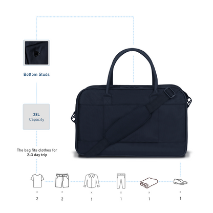 Carriall Black Tech Duffle bag With 15.6 Laptop Compartment