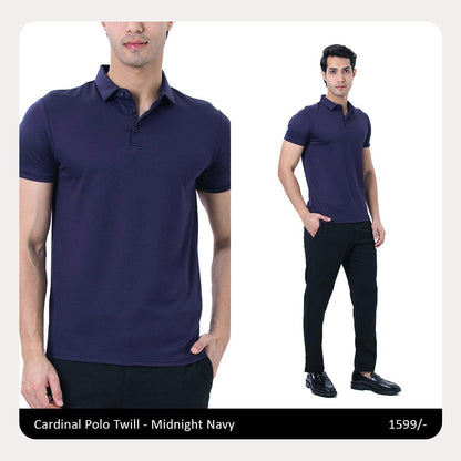 Cardinal Polo Twill- Midnight Navy