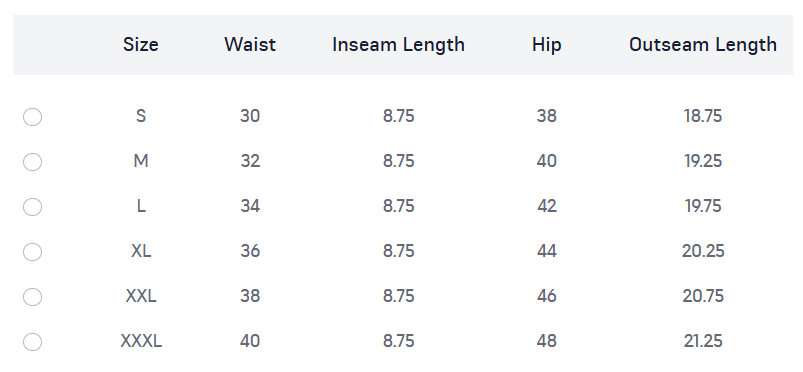 Size Guide