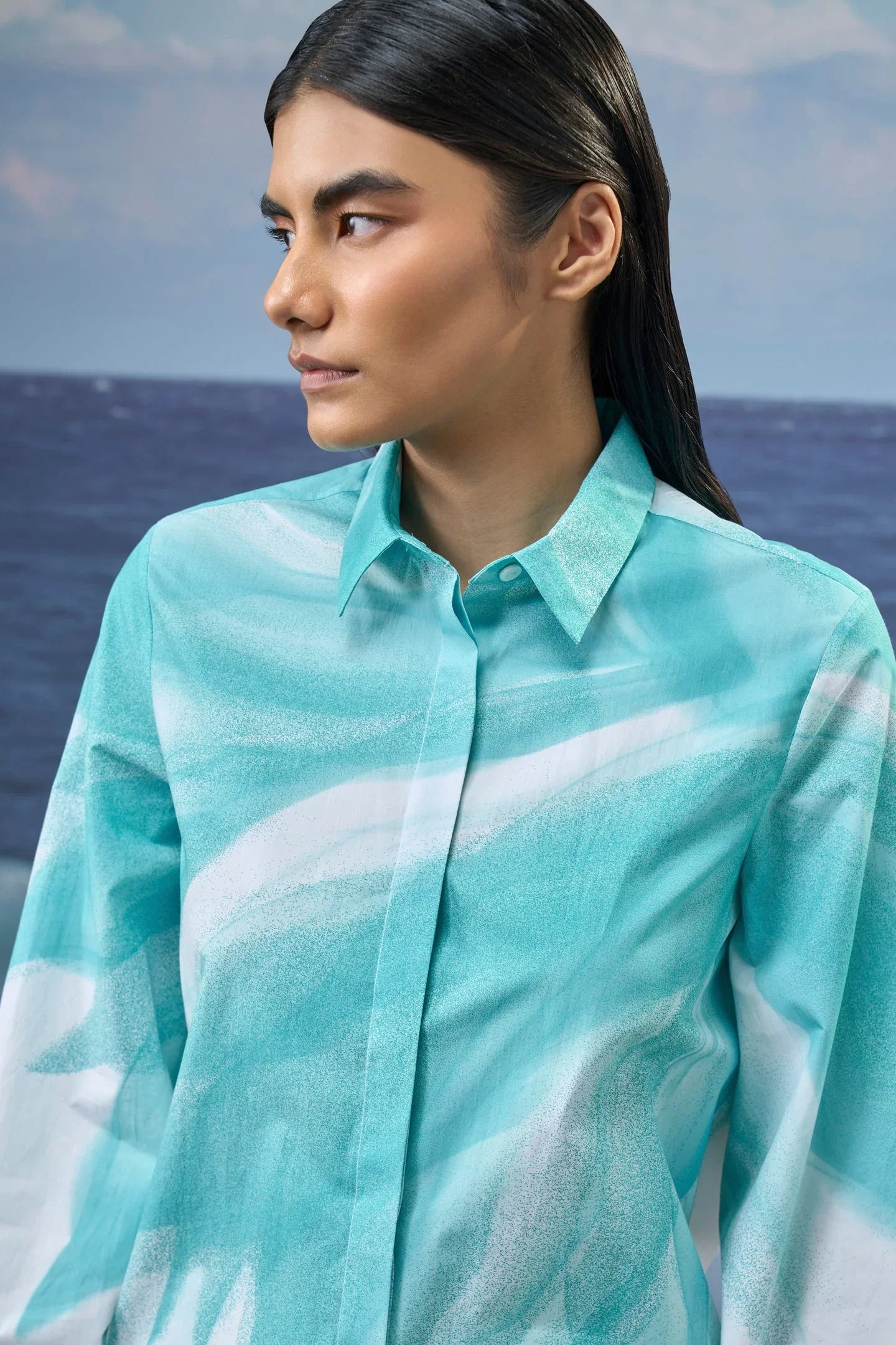 Classic Printed Premium Cotton Poplin Shirt