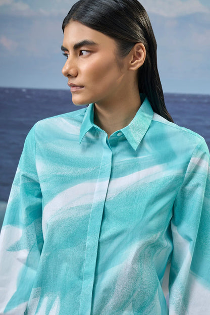 Classic Printed Premium Cotton Poplin Shirt