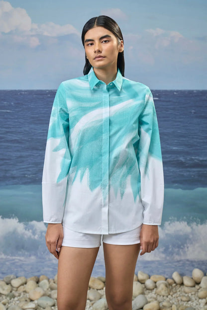 Classic Printed Premium Cotton Poplin Shirt