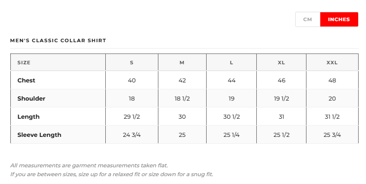 Size Guide