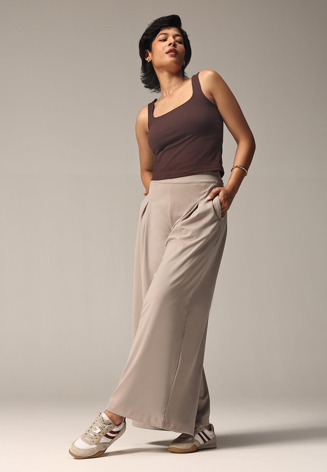 Cloud Box Pleated Korean Pant