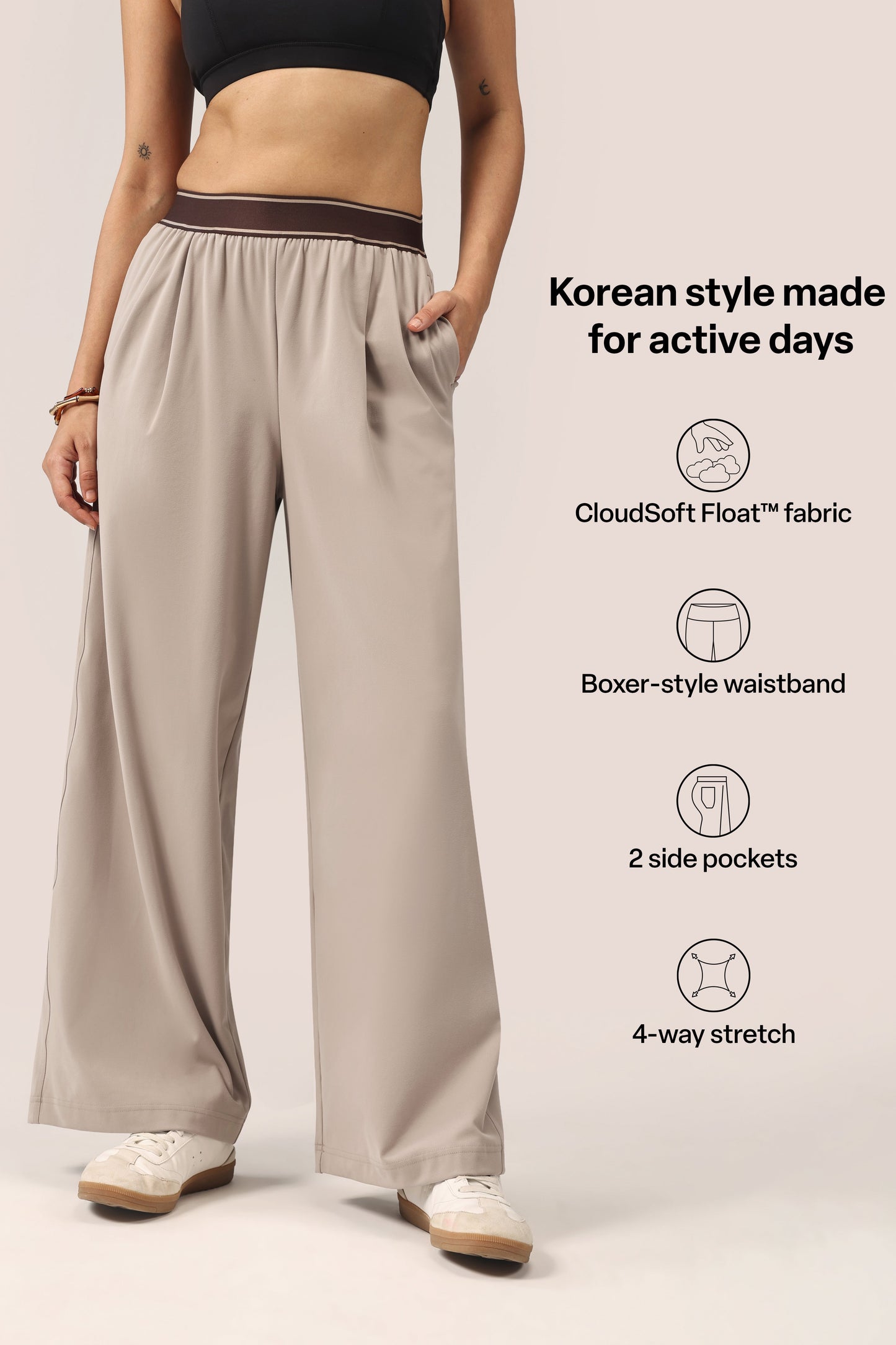 Cloud Korean Active Wide Pants