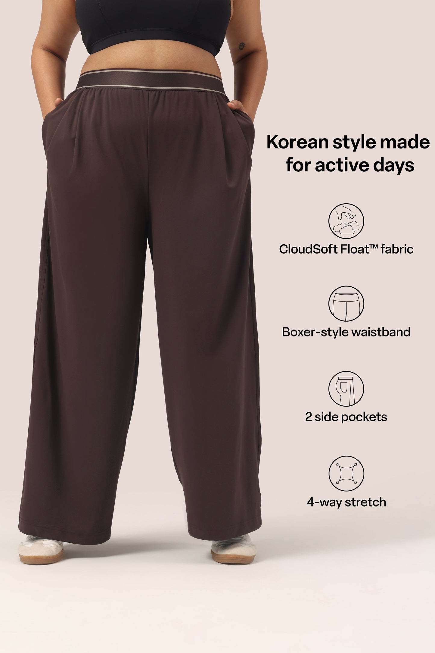 Cloud Korean Active Wide Pants