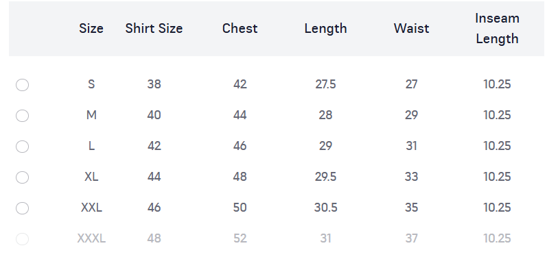 Size Guide