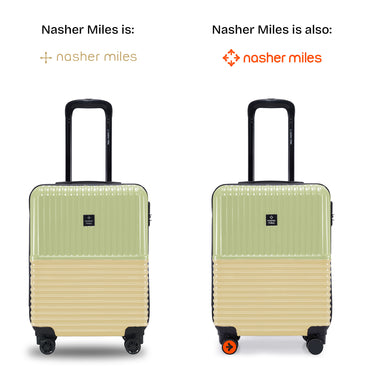 Nasher Miles Istanbul Hard-Sided ABS and PC Cabin Luggage 20 inch | 55cm | 8 Wheels Small Trolley Bag for Travel | Suitcase (Green Yellow)