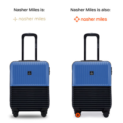 Nasher Miles Istanbul Hard-Sided ABS and PC Cabin Luggage 20 inch | 55cm | 8 Wheels Small Trolley Bag for Travel | Suitcase (Dark Blue)