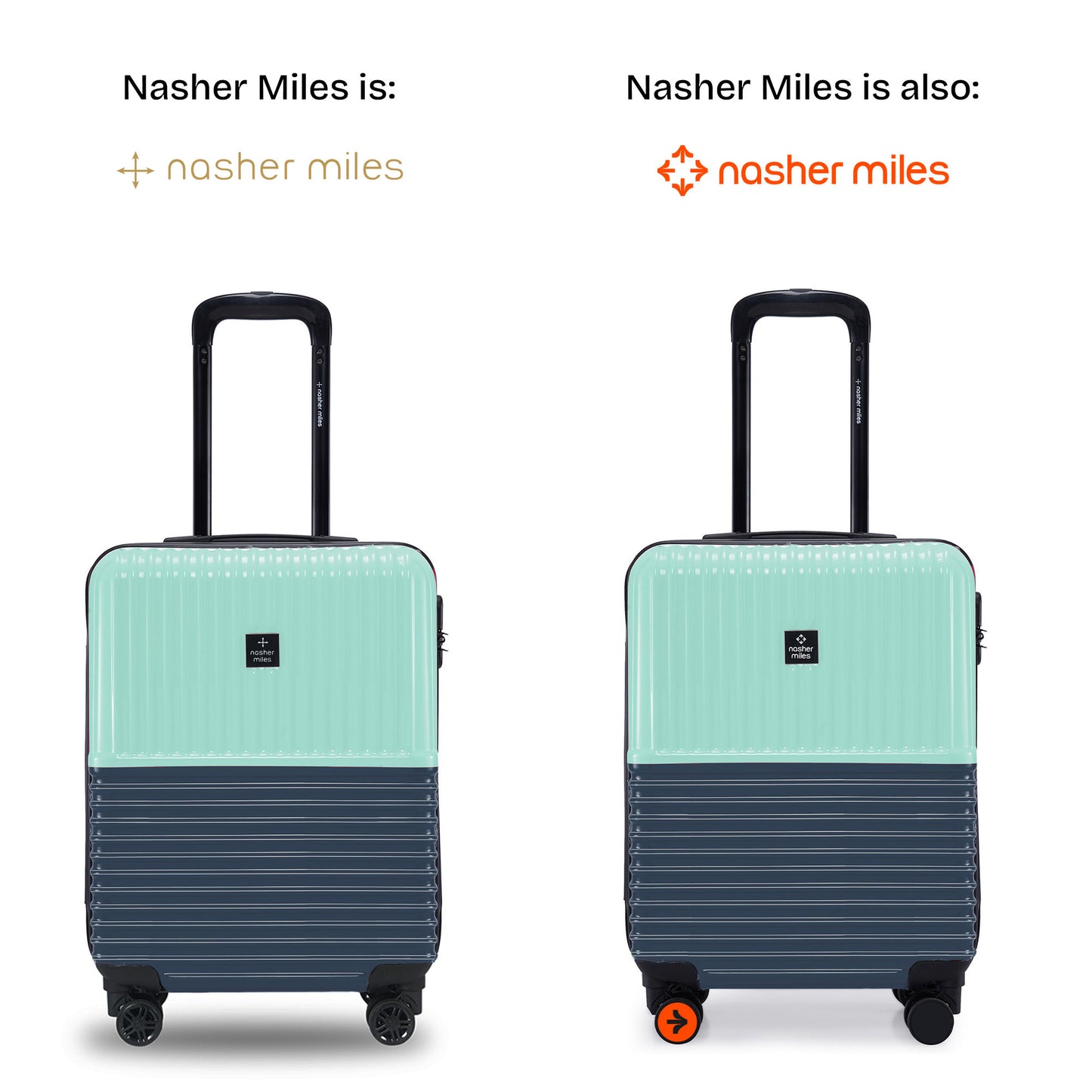 Nasher Miles Istanbul Hard-Sided ABS and PC Cabin Luggage 20 inch | 55cm | 8 Wheels Small Trolley Bag for Travel | Suitcase (Teal Dark Blue)