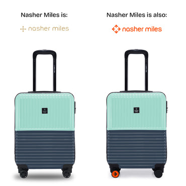 Nasher Miles Istanbul Hard-Sided ABS and PC Cabin Luggage 20 inch | 55cm | 8 Wheels Small Trolley Bag for Travel | Suitcase (Teal Dark Blue)