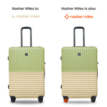 Nasher Miles Istanbul Hard-Sided ABS and PC Check-in Luggage 28 inch | 75cm | 8 Wheels Large Trolley Bag for Travel | Suitcase (Green Yellow)