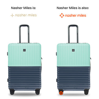 Nasher Miles Istanbul Hard-Sided ABS and PC Check-in Luggage 28 inch | 75cm | 8 Wheels Large Trolley Bag for Travel | Suitcase (Teal Dark Blue)