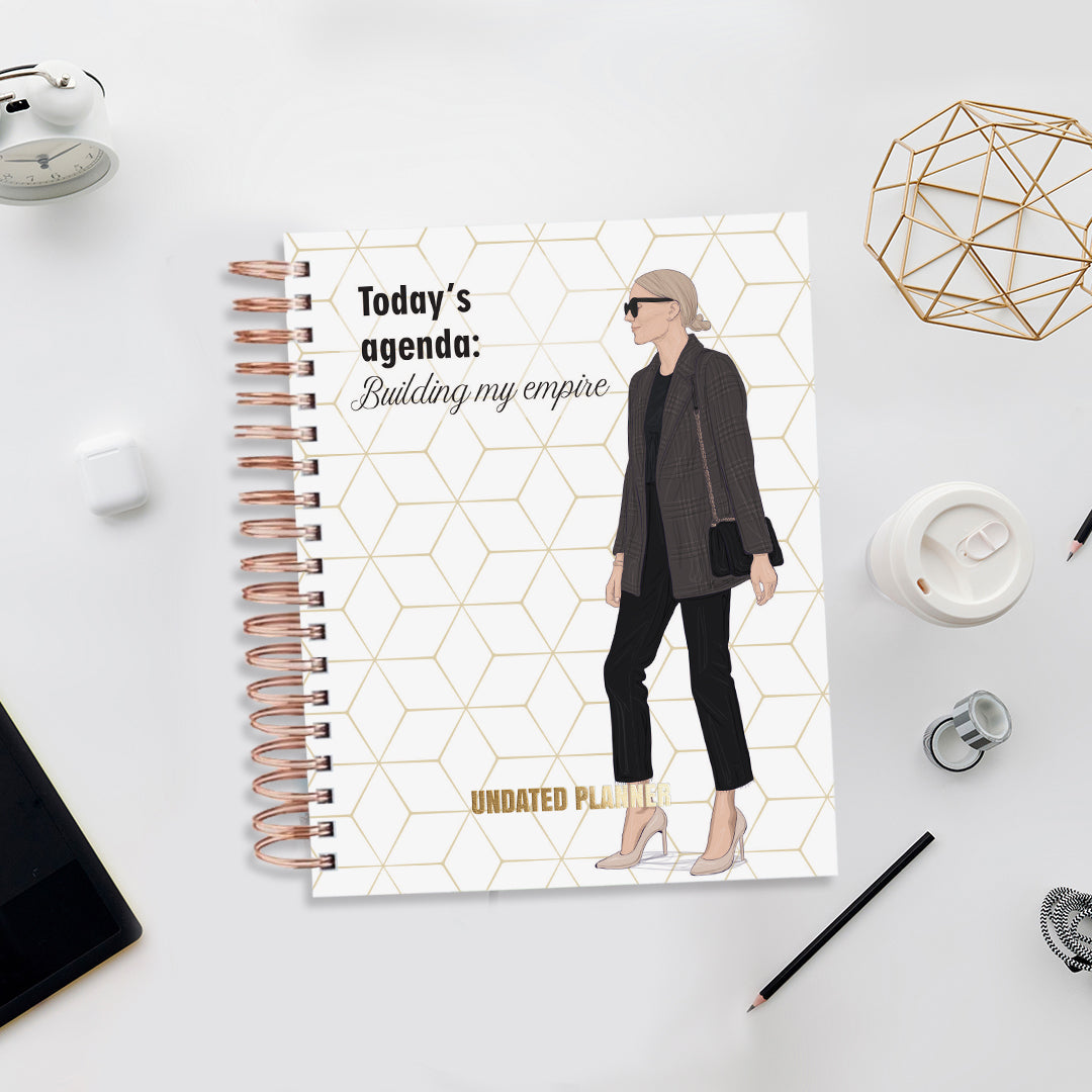 Undated Yearly Planner - Building My Empire + Ultimate Sticker Book