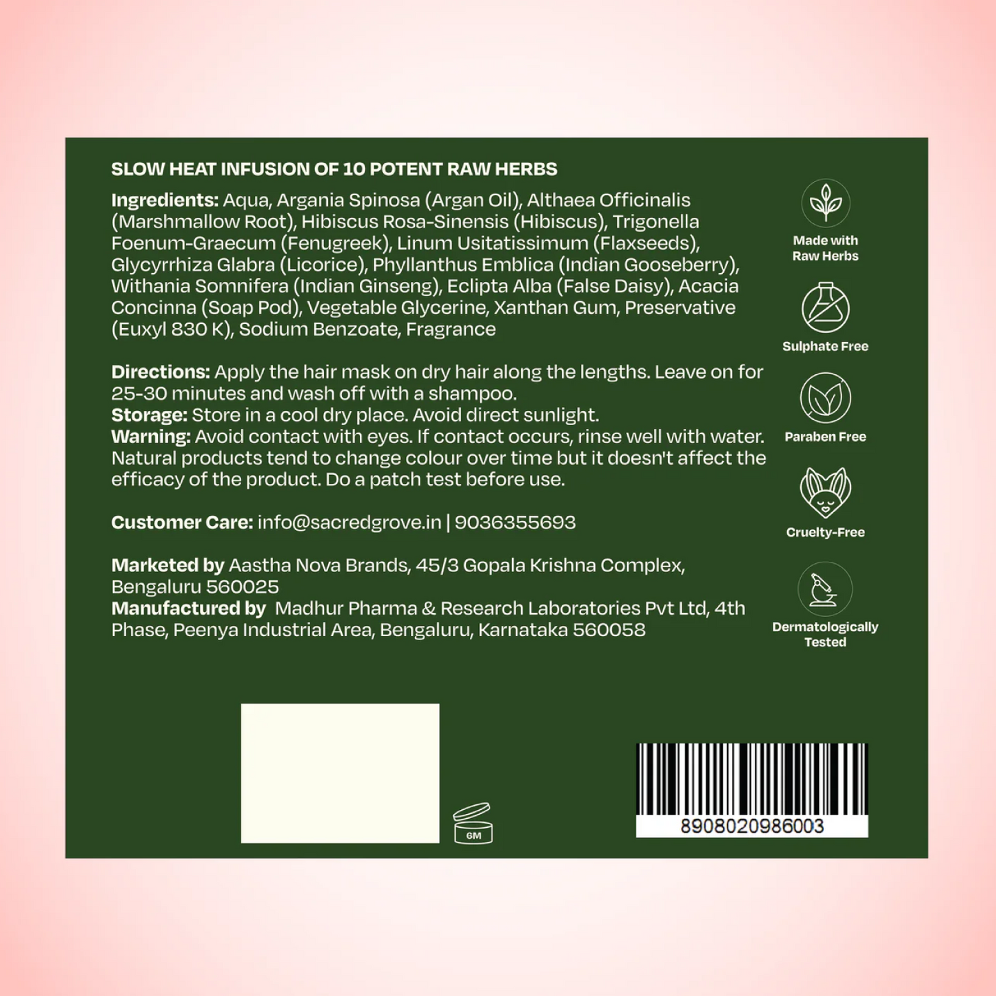 Deep Conditioning Hair Mask Hair Mask For Dry And Frizzy Hair Repair & Hydrating Mask (200gms) | Sacred Grove at Broadway
