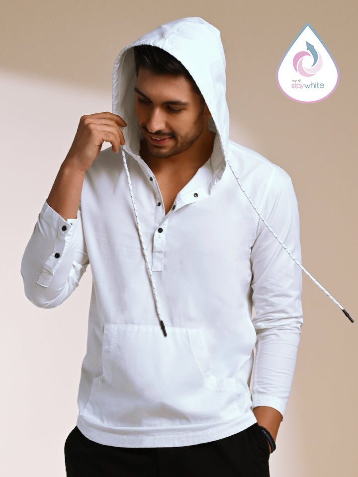 Crossway Cotton Shirt - Hooded style | Kingdom Of White at Broadway