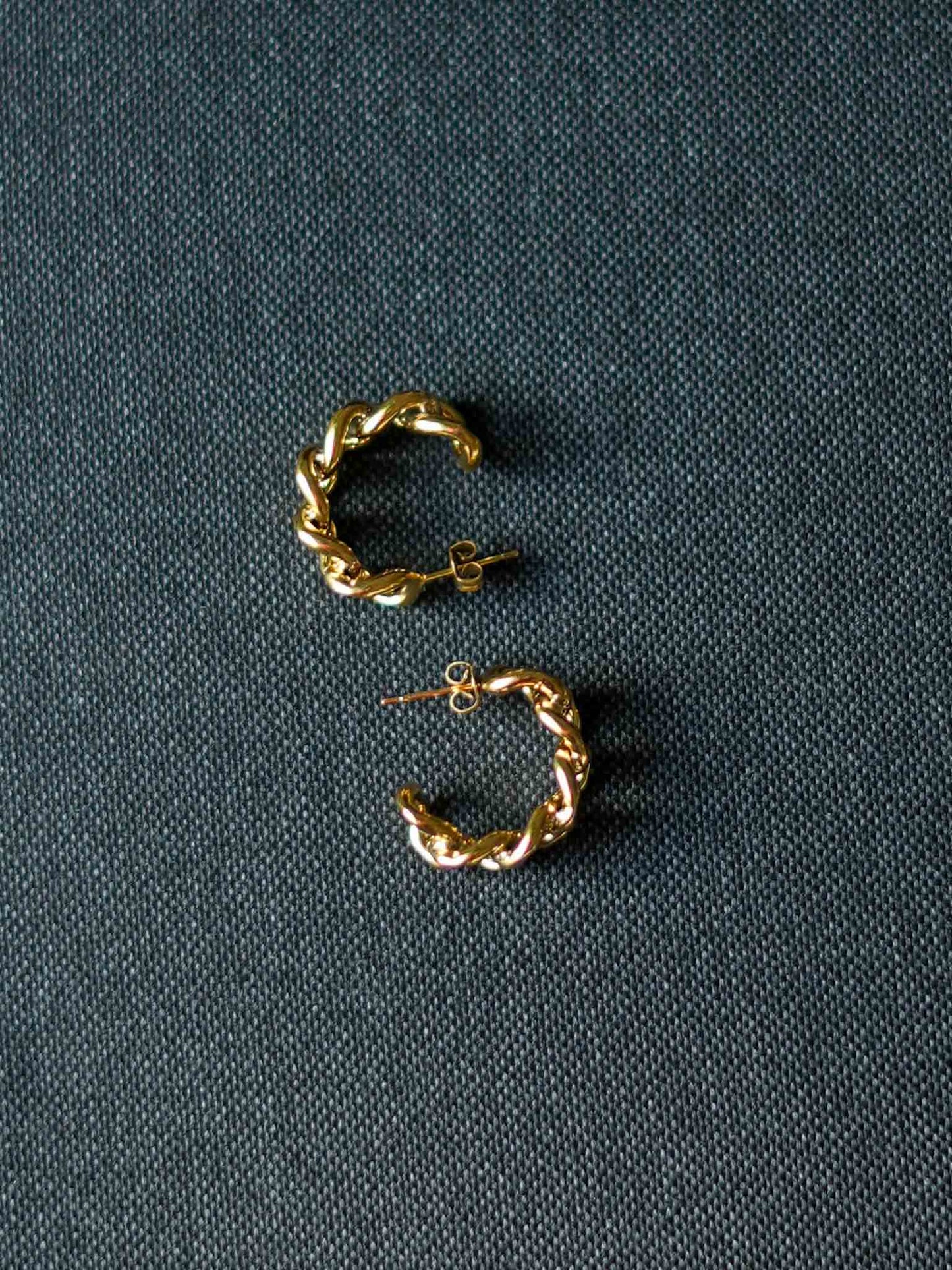 Cuban Link Half Hoop Earrings | Nish Hair X Evil Eye Jewel