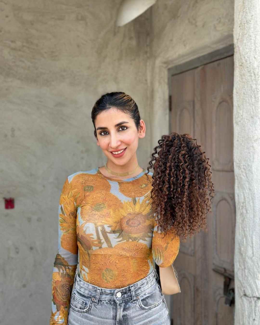 Curly Hair Topknot Extensions - Wrap Around