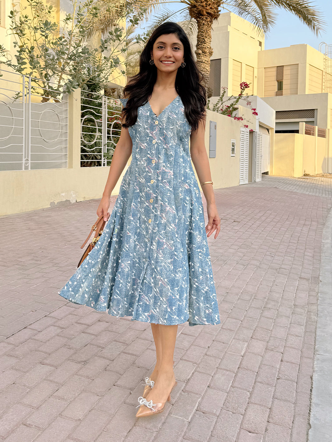 Denim Collar Dress