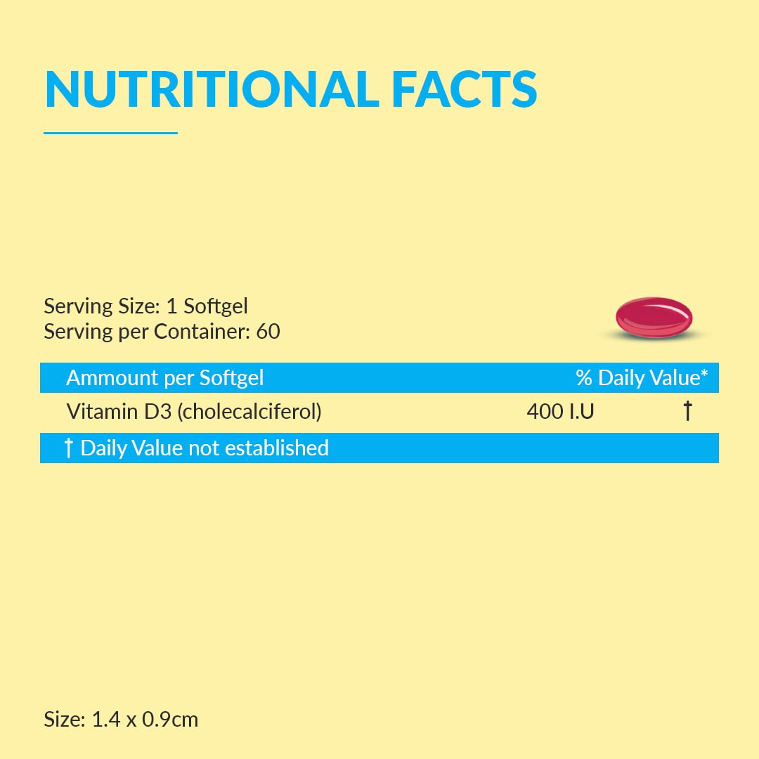 BBETTER Vitamin D3 400 IU - Sunshine Vitamin for Immunity & Bone Health | Bbetter at Broadway