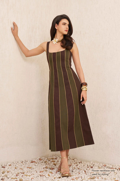 DAPHNE Colourblock Midi