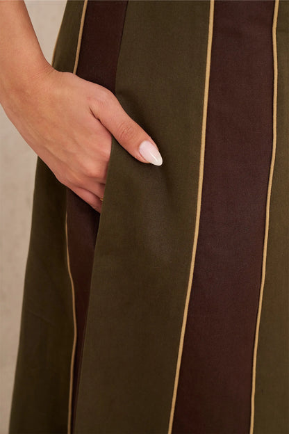DAPHNE Colourblock Midi