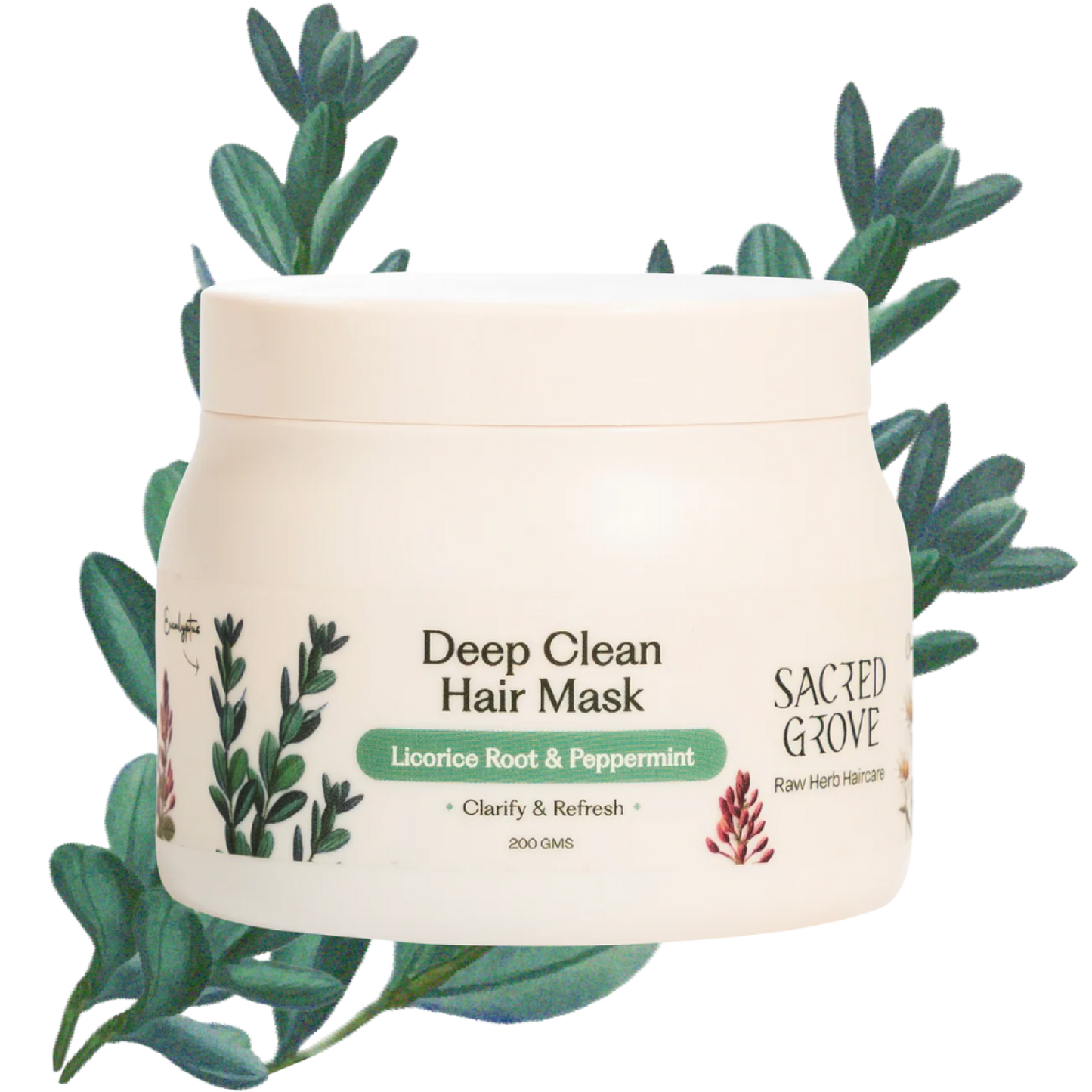 Clarifying Scalp Detox Mask for Oily & Greasy Scalp Herbal Hair Mask for Buildup & Itch (200g) | Sacred Grove at Broadway