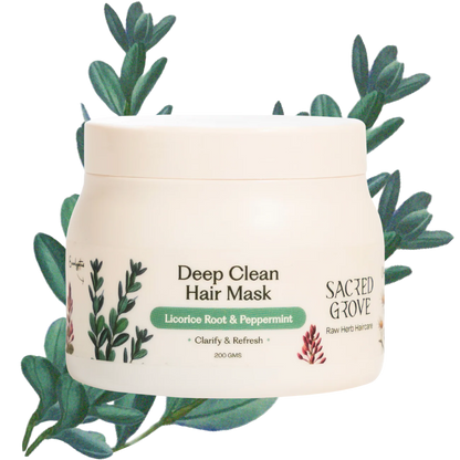 Clarifying Scalp Detox Mask for Oily & Greasy Scalp Herbal Hair Mask for Buildup & Itch (200g) | Sacred Grove at Broadway
