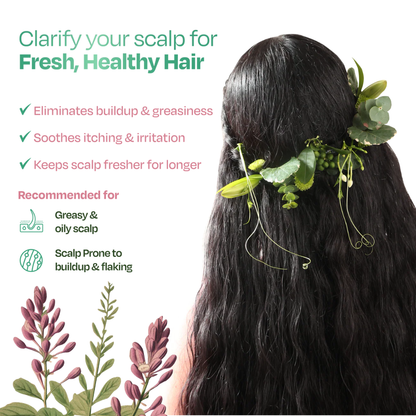 Clarifying Scalp Detox Mask for Oily & Greasy Scalp Herbal Hair Mask for Buildup & Itch (200g) | Sacred Grove at Broadway