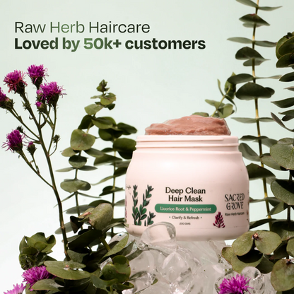 Clarifying Scalp Detox Mask for Oily & Greasy Scalp Herbal Hair Mask for Buildup & Itch (200g) | Sacred Grove at Broadway