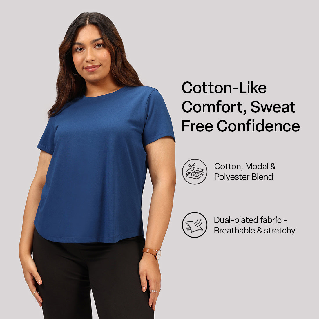 Cotton Pro Curved Hem Tee | BlissClub at Broadway