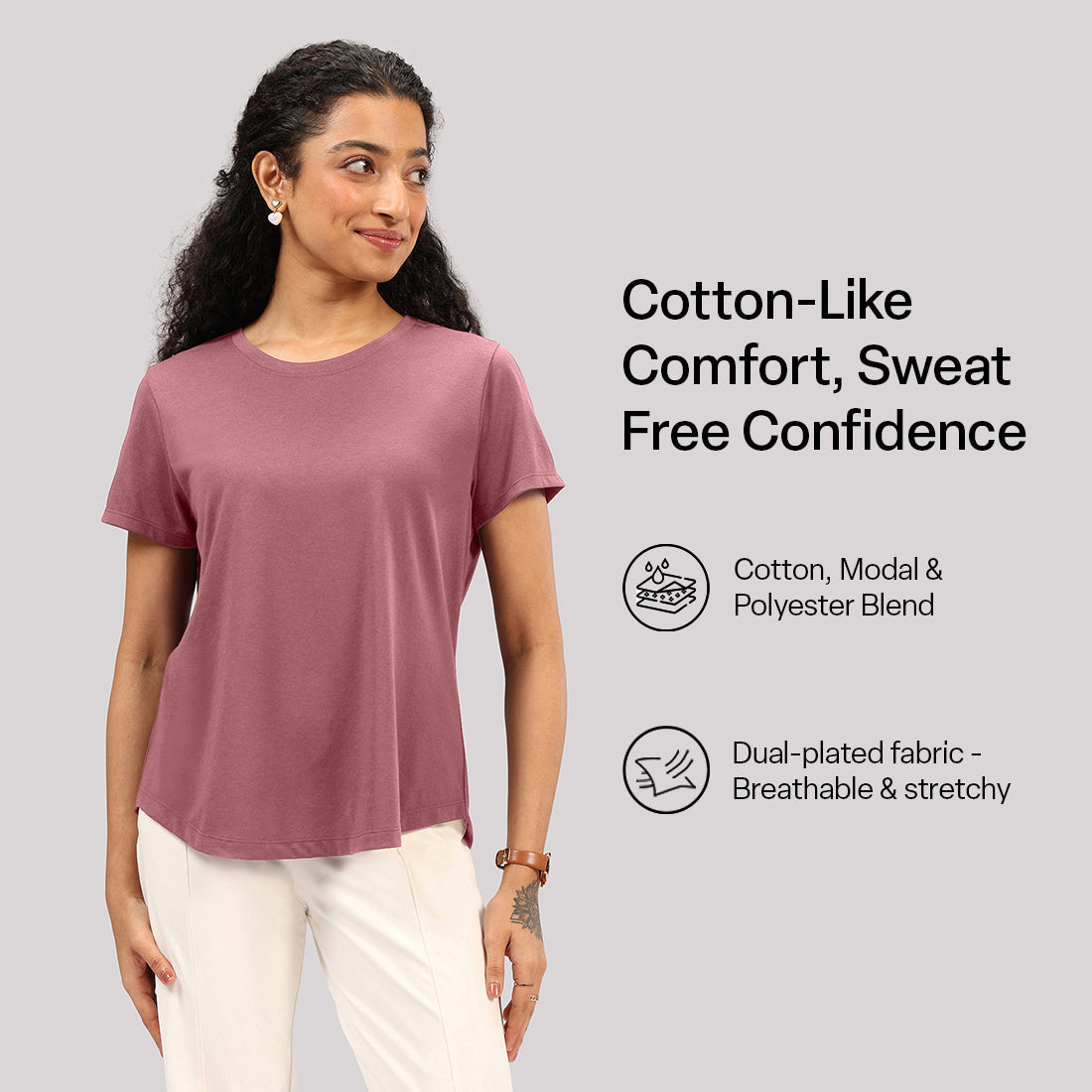 Cotton Pro Curved Hem Tee | BlissClub at Broadway