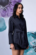 Deconstructed Regular Fit Shirt - Black