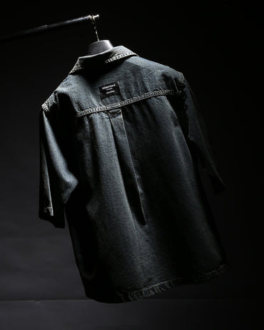 Vintage Wash Oversized Denim Shirt
